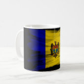 Mug Drapeau de Moldavie brassée, drapeau national (Devant gauche)