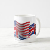 Mug Drapeau de ondulation Britannique-Américain (Devant droit)