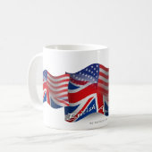 Mug Drapeau de ondulation Britannique-Américain (Devant gauche)