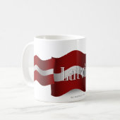 Mug Drapeau de ondulation de la Lettonie (Devant gauche)