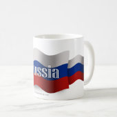 Mug Drapeau de ondulation de la Russie (Devant droit)