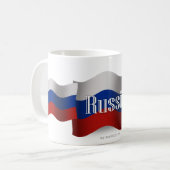 Mug Drapeau de ondulation de la Russie (Devant gauche)