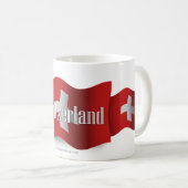 Mug Drapeau de ondulation de la Suisse (Devant droit)