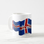 Mug Drapeau de ondulation de l'Islande (Devant gauche)