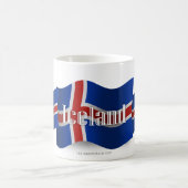 Mug Drapeau de ondulation de l'Islande (Centre)