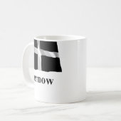 Mug Drapeau de ondulation des Cornouailles avec le nom (Devant gauche)