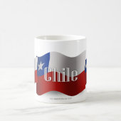 Mug Drapeau de ondulation du Chili (Centre)