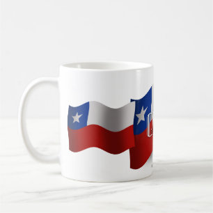 Mug Drapeau de ondulation du Chili