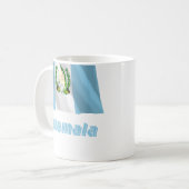 Mug Drapeau de ondulation du Guatemala avec le nom (Devant gauche)