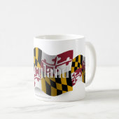 Mug Drapeau de ondulation du Maryland (Devant droit)