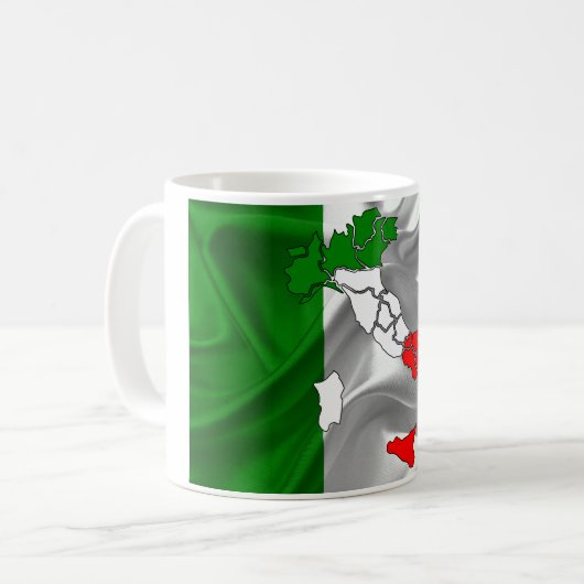 Mug Drapeau de ondulation italien (Devant gauche)