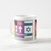 Mug Drapeau de paix de Jérusalem (Devant gauche)
