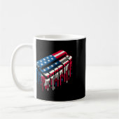 Mug Drapeau de peinture Harmonica American Usa 4 juill (Gauche)