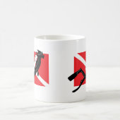 Mug Drapeau de piqué de SCAPHANDRE avec le plongeur (Centre)