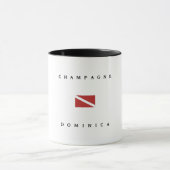 Mug Drapeau de piqué de scaphandre de Champagne (Centre)