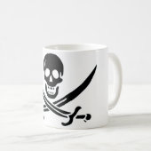 Mug Drapeau de pirate authentique de Jack Rackam (Devant droit)
