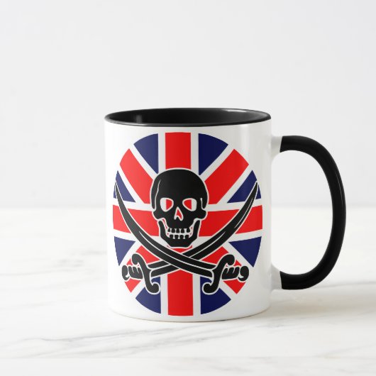 Mug Drapeau de pirate britannique. (Droite)