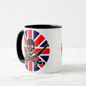 Mug Drapeau de pirate britannique. (Devant gauche)