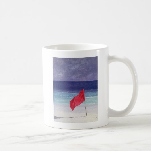 Mug Drapeau de plage - tempête avertissant 1985 (Droite)