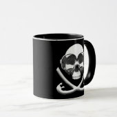 Mug Drapeau de plongée avec tuba et plongée avec pirat (Devant droit)