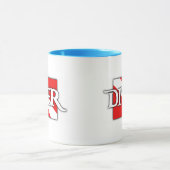 Mug Drapeau de plongée de style pirate (Centre)