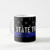 Mug Drapeau de police de l'État en détresse (Devant gauche)