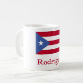Mug Drapeau de Portoricain de Rodriguez (Devant gauche)