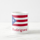 Mug Drapeau de Portoricain de Rodriguez (Centre)