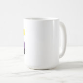 Mug Drapeau de protestation peint non binaire (Devant droit)