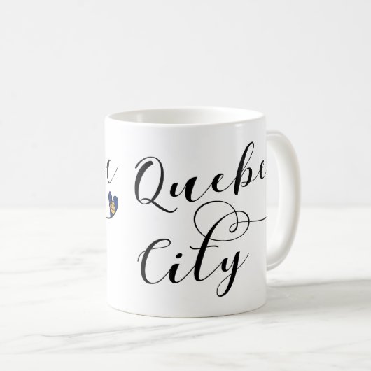 Mug Drapeau De Québec En Coeur (Devant droit)