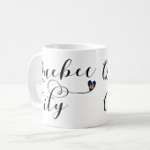 Mug Drapeau De Québec En Coeur (Devant gauche)