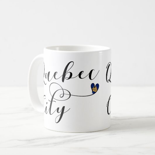 Mug Drapeau De Québec En Coeur (Devant gauche)