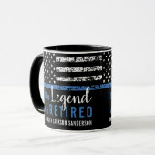 Mug Drapeau de retraite de la police Agent de la force (Devant gauche)