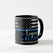Mug Drapeau de retraite de la police Agent de la force (Devant droit)