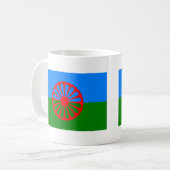 Mug Drapeau de Roma (drapeau Romani) (Devant gauche)