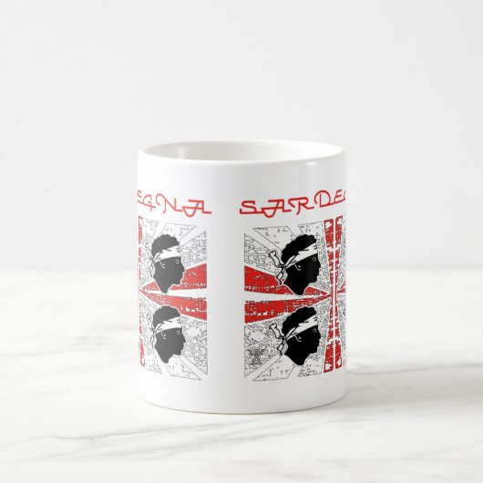 Mug Drapeau de Sardaigne - Grunge (Centre)