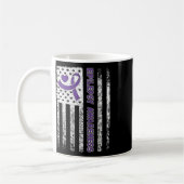 Mug Drapeau de sensibilisation à l'épilepsie Ruban vio (Gauche)