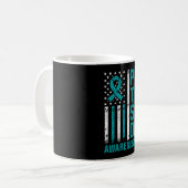 Mug Drapeau de sensibilisation au stress post-traumati (Devant gauche)