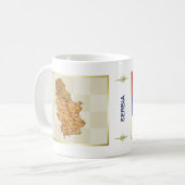 Mug Drapeau de Serbie + Musique de la carte (Devant gauche)