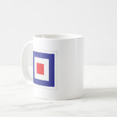 Mug Drapeau de signal nautique de la lettre "W" (Devant gauche)