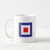 Mug Drapeau de signal nautique de la lettre "W" (Gauche)