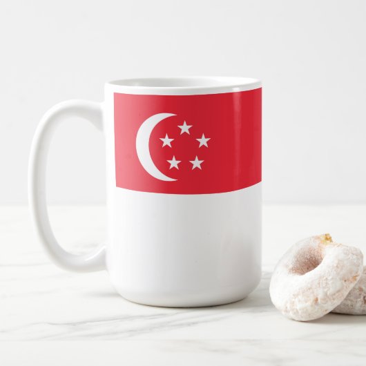 Mug Drapeau de Singapour (Avec donut)