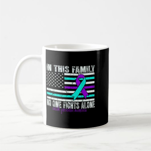 Mug Drapeau de soutien à la sensibilisation à la préve (Gauche)