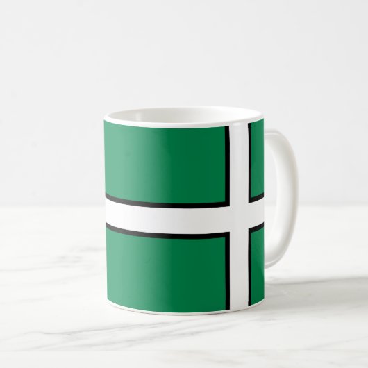 Mug Drapeau de St. Petroc / Drapeau de Devon Coffee Mu (Devant droit)