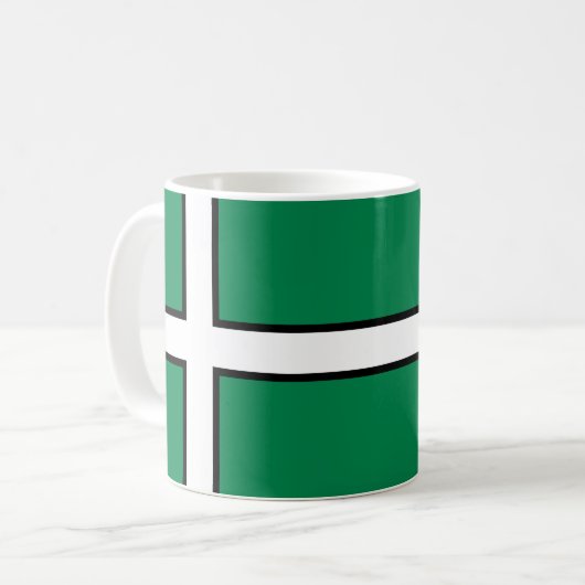 Mug Drapeau de St. Petroc / Drapeau de Devon Coffee Mu (Devant gauche)