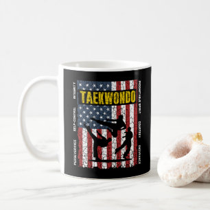 Mug Drapeau de Taekwondo Self Control American Martial