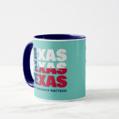 Mug DRAPEAU DE TEXAS Patriotique Personnalisé (Devant gauche)