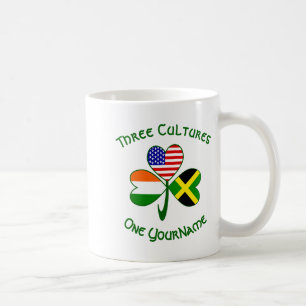 Mug Drapeau de Trèfle Personnalisé Américain Irlandais