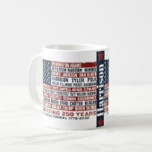 Mug Drapeau de typographie des présidents américains, (Devant gauche)
