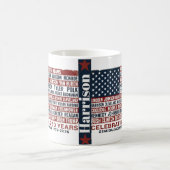 Mug Drapeau de typographie des présidents américains, (Centre)